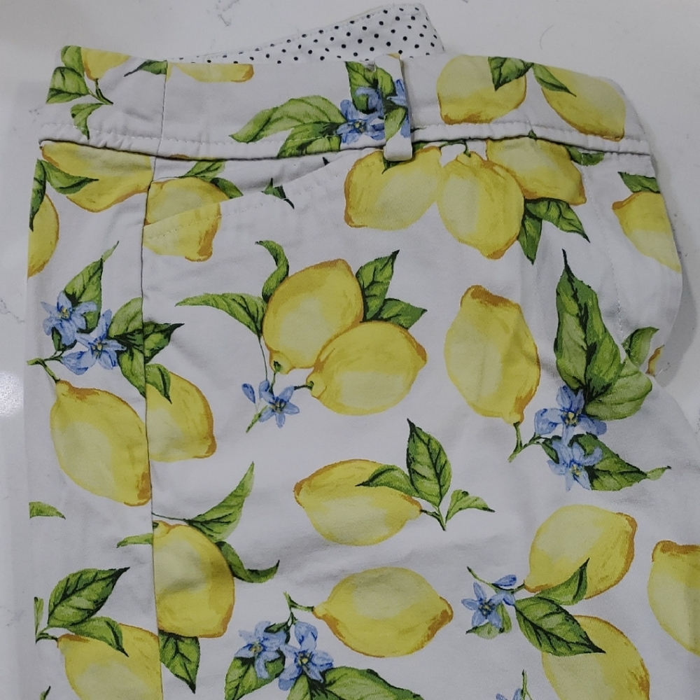Talbots Summer White Lemon Shorts